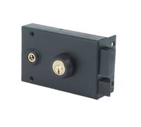 Serrure monopoint en applique VEGA horizontale à fouillot cylindre 45 mm droite pour grille JPM 130400-01-1A