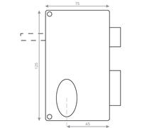 Serrure monopoint en applique verticale tirage à 6 gorges gauche - HERACLES - MX-796-02