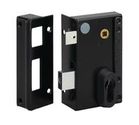 Serrure monopoint - METALUX - FE98722020 - Noir - Acier cambré époxy - Empennage universel
