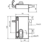 Dom Serrure ND 10 9870 verticale tirage droite FE98701020