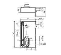 Serrure monopoint en applique Verticale fouillot Droite - METALUX - FE98721020