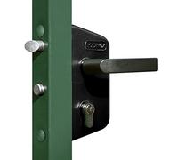 Serrure NYLON noire/tube 40mm, entr.60mm fix./vis