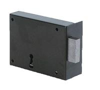 JPM Serrure pêne dormant 101000 01 1Y – 110 mm droite noir – Neuf