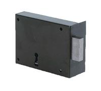 JPM Serrure pêne dormant en applique Réf. 105 B95 A55 droite noire