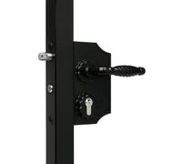 Serrure portail battant à cylindre pour profil 40 à 60 mm - LAKQ 40 vert LOCINOX