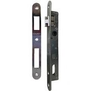 Serrure de portail à larder à cylindre oblongue axe à 15 mm + gâche