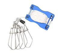 Serrure portative de câble métallique de Poisson d'acier Inoxydable de Serrure de Poisson Vivant pour l'équipement de pêche de Grand leurre (Bleue)