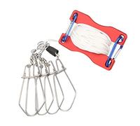 Serrure portative de câble métallique de Poisson d'acier Inoxydable de Serrure de Poisson Vivant pour l'équipement de pêche de Grand leurre (Rouge)