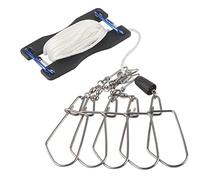 Serrure portative de câble métallique de Poisson d'acier Inoxydable de Serrure de Poisson Vivant pour l'équipement de pêche de Grand leurre (Noire)
