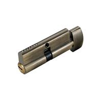 Serrure Porte，Serrure Porte D'EntréE 1 ensemble de serrure à cylindre porte biaisé 70mm 3 clés antivol entrée en laiton AB sécurité la maison(Green Bronze)