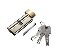 Serrure Porte，Serrure Porte D'EntréE 1 ensemble de serrure à cylindre porte biaisé 70mm 3 clés antivol entrée en laiton AB sécurité(Green Bronze)