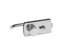 Serrure porte verre - cylindre - bouton - chromé mat - Lagune 4307 ASSA ABLOY