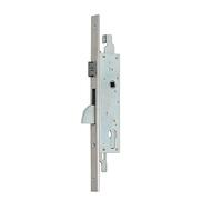 Serrure portes fer 'Trepper' pour portes en fer, inferriate ou stores de sécurité. Cane et rouleau interchangeables et réversibles, possibilité de occludere le trou et transformer en seulement antivol. entraxe maniglia-cilindro 85 mm. Oeillets sur le frontal