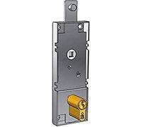 serrure pour basculant/garage cylindre à profil européen entraxe 70 mm avec levier de déverrouillage anti-effraction