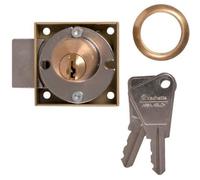 Serrure pour meuble, tiroir, boîte à lettres - VACHETTE - V135 V5 - 4 goupilles - Cylindre 20 mm - Coffre 40x40 mm