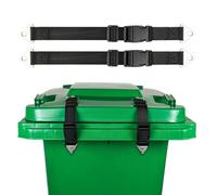 Serrure pour poubelles contre les animaux | serrure réglable pour couvercles | protection réglable pour conteneurs 110-190 litres d'animaux domestiques et sauvages