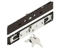 Serrure pour volet roulant à tirage direct - Acier brun - Lame d'épaisseur 13-15 mm - Anti effraction - Fabrication Française