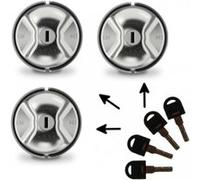DAKEN Saturn Evo Triple - Lot de 3 Serrures Antivols Robustes pour Véhicules Utilitaires, Verrouillage Manuel, Acier Inoxydable