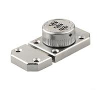 Serrure sans clé en alliage de zinc pour armoires et tiroirs avec code de verrouillage personnalisable à 3 chiffres (argent)