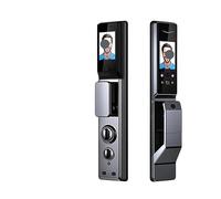serrure, serrure intelligente avec reconnaissance faciale et double écran, caméra WiFi application Tuya. Reconnaissance des empreintes digitales