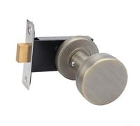 Serrure simple invisible en acier inoxydable avec poignée ronde, entrée sans onçue pour l'intérieur et différents types de portes (bronze)