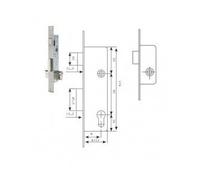 Serrure Tesa 2215/28/ai sans crochet