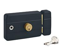 Serrure - THIRARD - 8116 - Applique horizontale - Double cylindre - 3 clés laiton nickelé