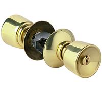 Serrure tubulaire à poussoir simple axe 80 mm laiton poli T VACHETTE 19170000