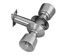 Serrure tubulaire V 6300 bec de canne à condamnation axe 80 mm bouton tulipe finition inox VACHETTE 19073000