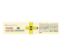 Serrure tubulaire V 6300 bec de canne à condamnation axe 80mm bouton standard finition inox - VACHETTE - 19033000 Noir G