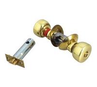 Serrure tubulaire V6526 axe 63,5 mm bouton standard laiton poli VACHETTE 19292000