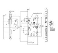 Serrure Urgence type D 458 têtière inox