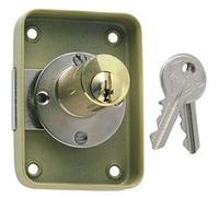 Vachette Serrure de sûreté V135 50 x 25 mm gauche cylindre Ø20 L30 mm poli 2 clés