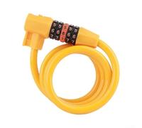 Serrure Vélo Acier + Code Anti-Vol pour robuste Serrure Vélo | Structure câble acier pour robuste, performance antivol élevée, extérieur, parc, rue(Orange)