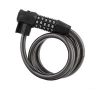 Serrure Vélo Acier + Code Anti-Vol pour robuste Serrure Vélo | Structure câble acier pour robuste, performance antivol élevée, extérieur, parc, rue(Black)