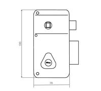 Serrure verticale fouillot ERCY 5G 5 goupilles 50mm MV1 droite 4 clés - HERACLES - C5-502713-1MV