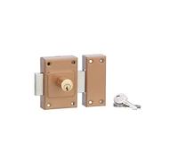 Serrurerie de Picardie 00811020 Verrou de porte SP 1020 à double cylindre à goupilles 40 mm époxy bronze 3 clés