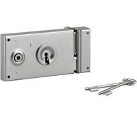 Serrurerie de Picardie - Serrure en applique pêne dormant 1/2 tour 140 x 80 mm droite 2 Clés