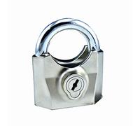 Serrures, Cadenas à clé d'alarme en acier allié, antirouille et anti-coupure, utilisé for la serrure de clôture garage d'entrepôt, 3 clés, 71x101mm(Silver)