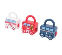 Serrures d'apprentissage pour Enfants avec Clés, Forme de Voiture Colorée, Développement des Compétences pour Les Tout-Petits, Cadeau de Jouet éducatif Idéal, Plastique PP, 3 Modèles