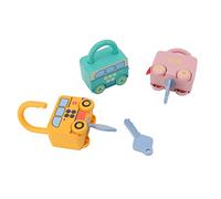 Serrures d'apprentissage pour Enfants avec Clés, Jouet éducatif en Forme de Voiture Mignonne pour Les Tout-Petits, Paquet de 3, Amusant pour Les Voyages et Les Fêtes