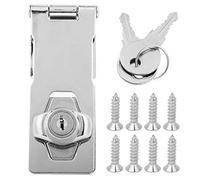 Serrures d'armoire en alliage de zinc de ménage, bouton rotatif à clé verrouillable moraillon serrures de sécurité matériel pour petites portes, tiroir, armoires