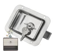 Serrures de boîte à outils avec clés, serrure à clé de porte d'armoire - Verrous de meubles en acier inoxydable, serrures de boîte à outils,Serrure de panneau antivol encastrée pour boîtes à de