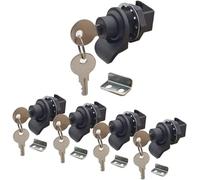 Serrures de casier, serrures à came, serrure d'armoire, 5 pièces de verrouillage à bouton-poussoir avec clé, loquet ouvert for boîte à outils de bateau marin, boîte à gants de camping-car, boîte à gan