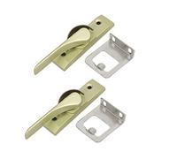 Serrures de châssis fenêtre en alliage Zinc, crochet croissant 115x22x24mm, 2 pièces, main gauche(White)