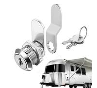Serrures De Compartiment Pour Camping-Car - Serrure À Came De Rangement en De Zinc De 3,8 Cm, Remplacement Robuste Du Placage Chromé, Système De Sécurité À Rotation De 90 Degrés | Armoire De C