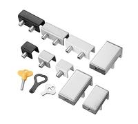 Serrures de porte fenêtre coulissante, serrure sécurité en acier inoxydable for portes et fenêtres coulissantes(Black a)