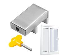 Serrures de sécurité pour fenêtres, serrures pour fenêtres coulissantes | Serrures de fenêtre à verrouillage de sécurité coulissant horizontal avec clé,Barre de sécurité réglable, antivol, barre de ve
