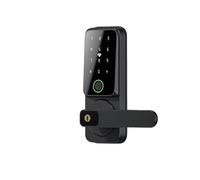 Serrures intelligentes numériques à empreintes digitales, clavier électronique biométrique, serrure de porte for porte d'entrée, maison, bureau, extérieur(Svart)