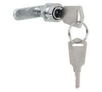 Serrures pour meubles, Serrure à cylindre à came avec clés en plastique for porte, armoire, boîte aux lettres, tiroir, argent, 16-30 mm(30mm)